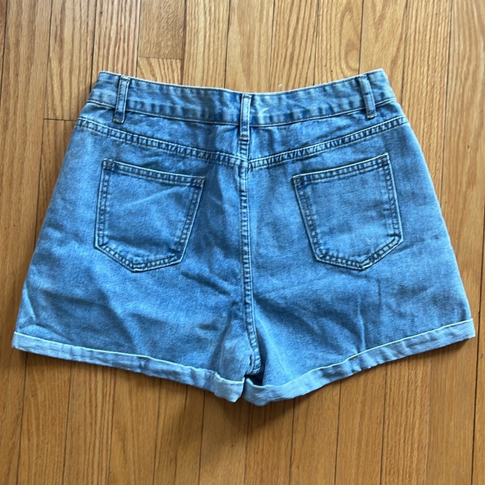 Blue Denim Women's Shorts - Picture 2 of 4